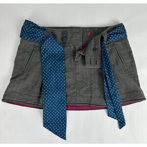 Vintage Y2K American Eagle Plaid Tartan Micro Mini Skirt 4 Small Academia Preppy